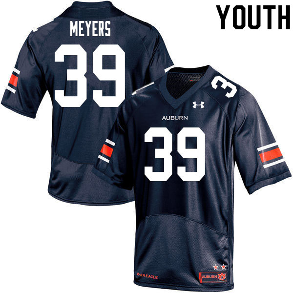 Auburn Tigers Youth Marshall Meyers #39 Navy Under Armour Stitched College 2020 NCAA Authentic Football Jersey JZD5874VR